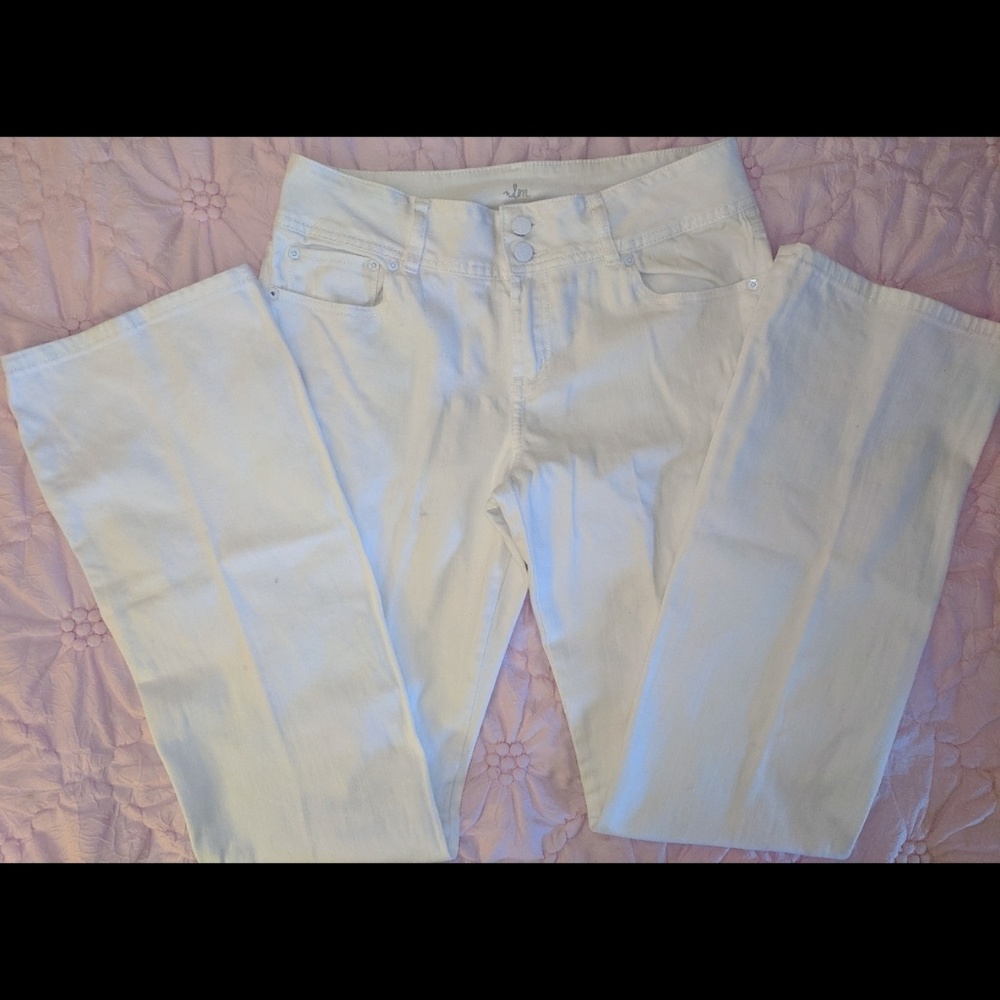 White 2 button London Jeans